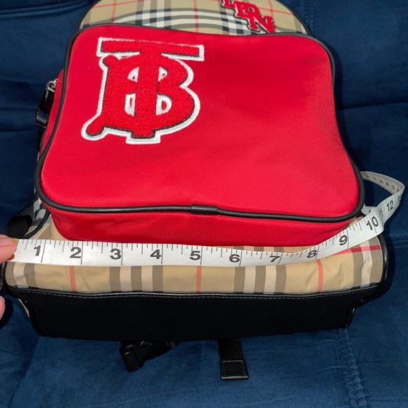 Burberry Nylon Check TB Logo Rucksack Backpack Rare Plaid excellent condition - Picture 8 of 14